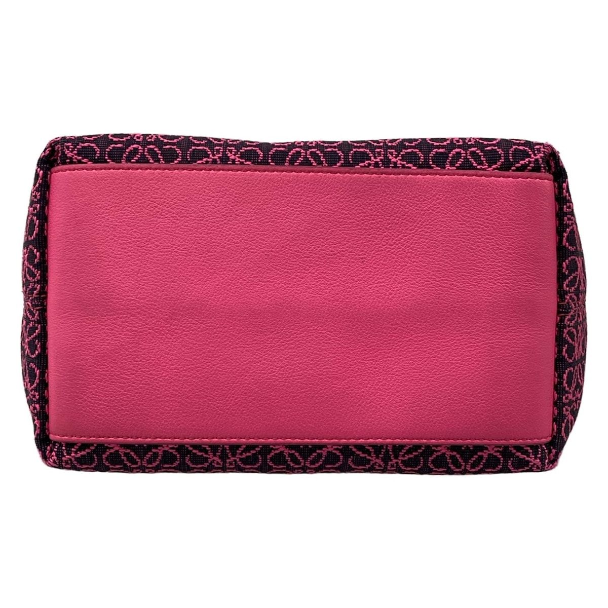 Loewe Handbag Cubby Bag Small Pink Black Anagram Leather — view 5