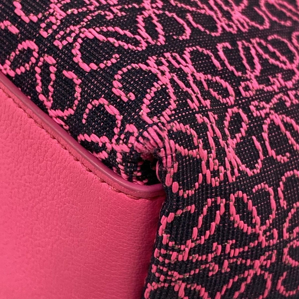 Loewe Handbag Cubby Bag Small Pink Black Anagram Leather — view 6