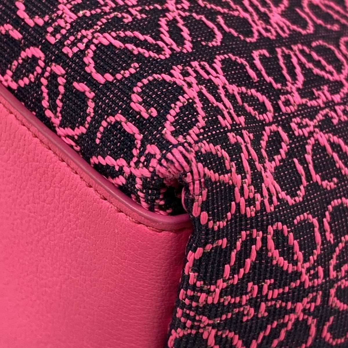 Loewe Handbag Cubby Bag Small Pink Black Anagram Leather — view 6