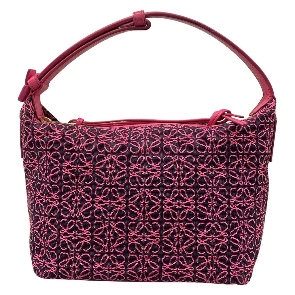 Loewe Handbag Cubby Bag Small Pink Black Anagram Leather
