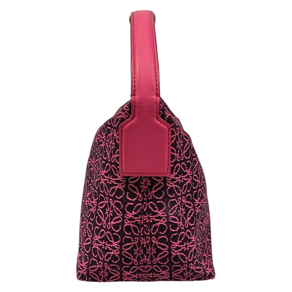 Loewe Handbag Cubby Bag Small Pink Black Anagram Leather — view 4