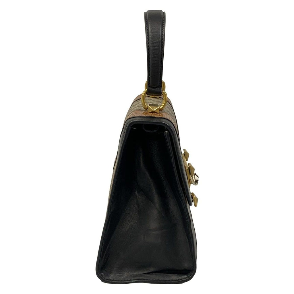 Gucci Handbag GG Plus Supreme Ojiride Black Brown Multi Leather — view 2