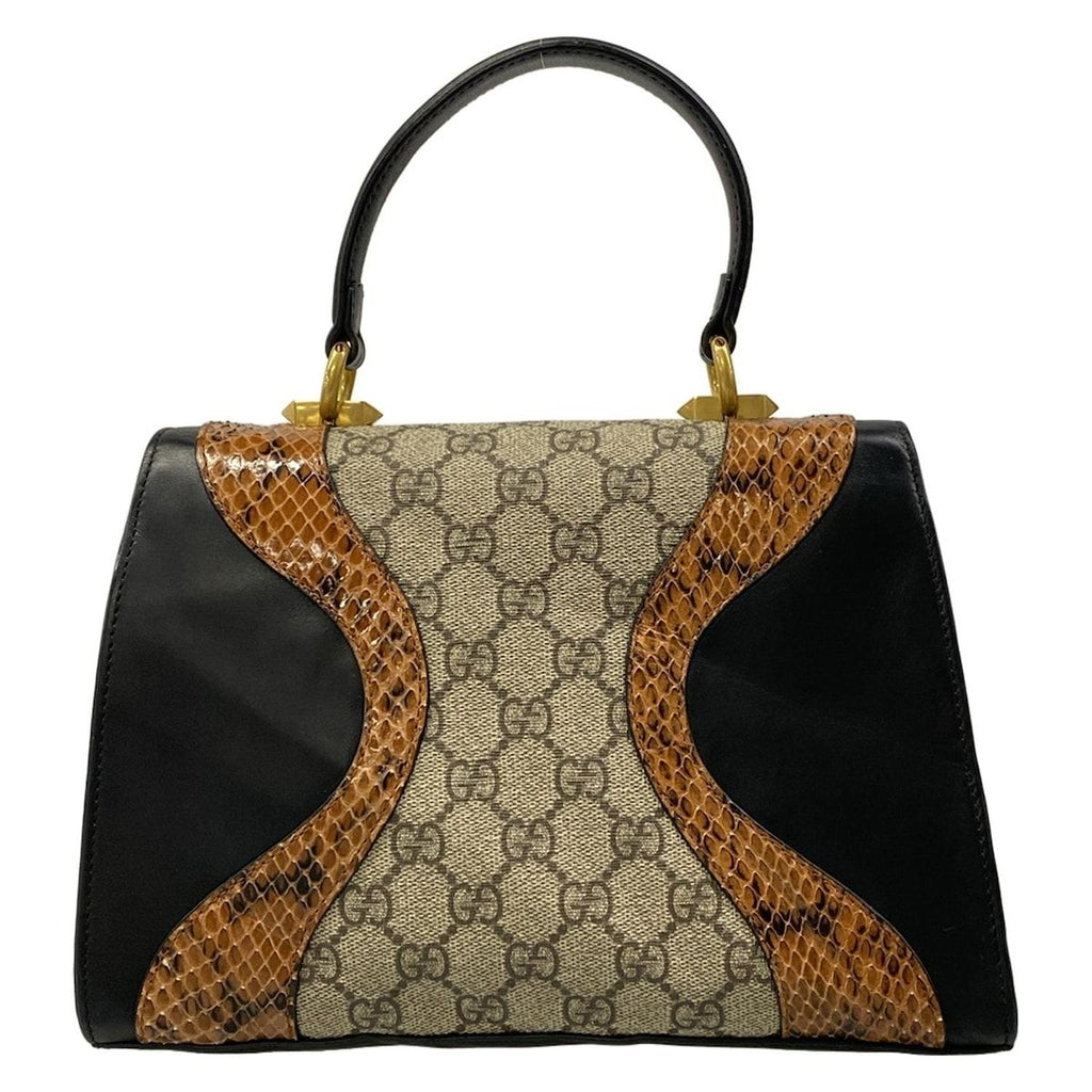 Gucci Handbag GG Plus Supreme Ojiride Black Brown Multi Leather — view 3