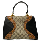 Gucci Handbag GG Plus Supreme Ojiride Black Brown Multi Leather — view 3