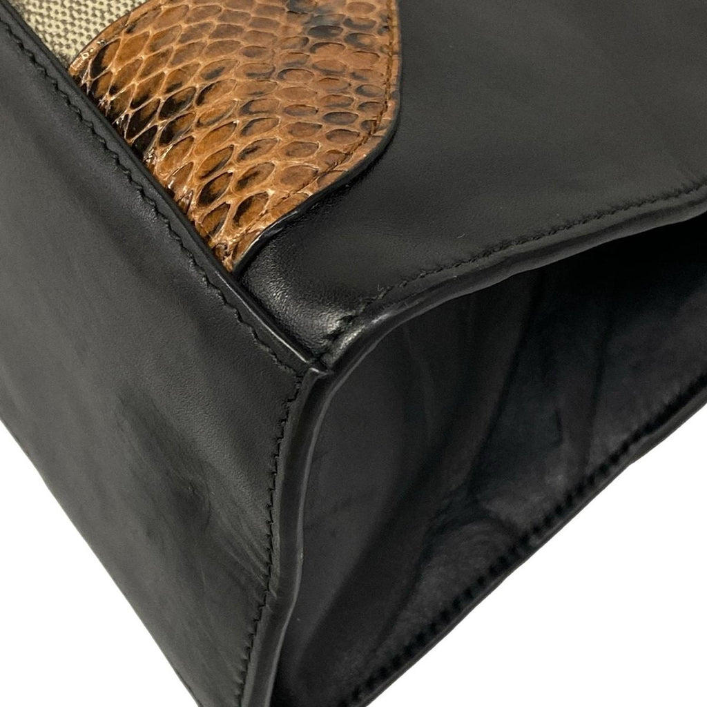 Gucci Handbag GG Plus Supreme Ojiride Black Brown Multi Leather — view 6