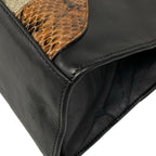 Gucci Handbag GG Plus Supreme Ojiride Black Brown Multi Leather — view 6