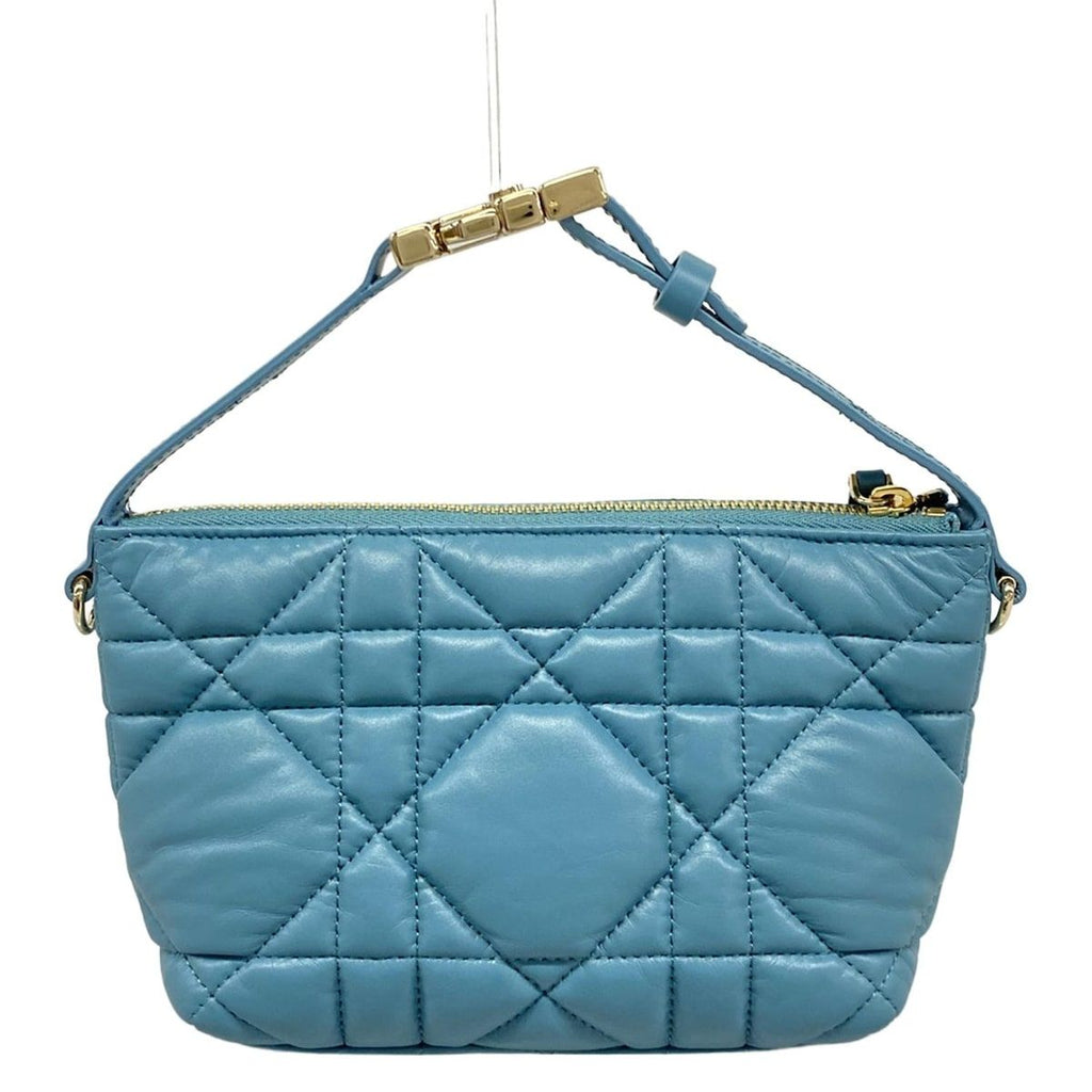 Dior Cannage Nomad Pouch Navy Mini Bag Leather — view 3