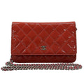 Chanel Wallet Quilted Pink Chain Silver Leather Shoulder
