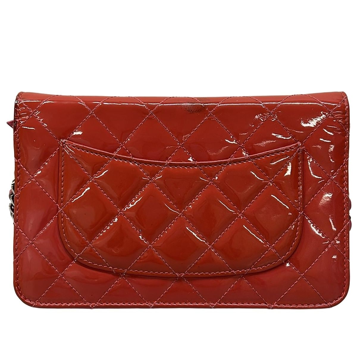 Chanel Wallet Quilted Pink Chain Silver Leather Shoulder — view 2