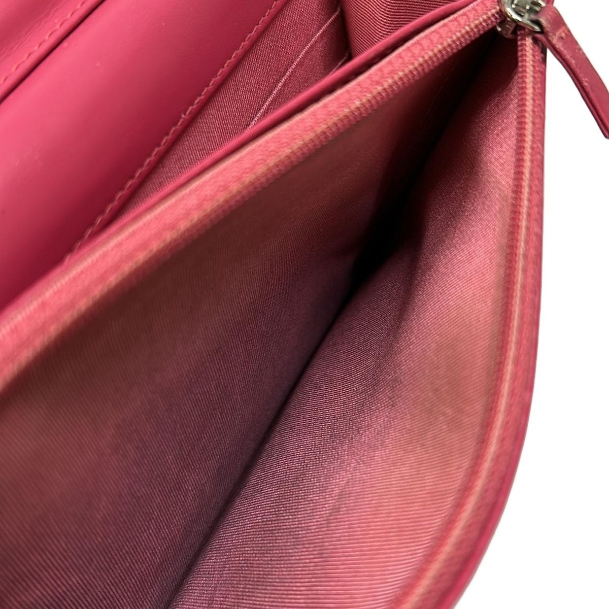 Chanel Wallet Quilted Pink Chain Silver Leather Shoulder — view 5