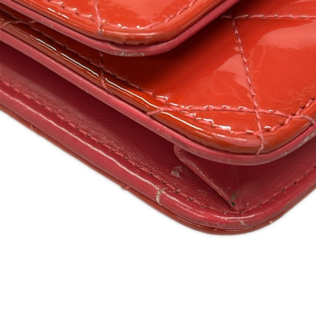 Chanel Wallet Quilted Pink Chain Silver Leather Shoulder — view 8