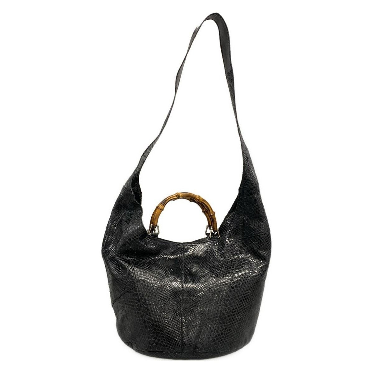 Gucci Shoulder Bag Bamboo Black 2-Way