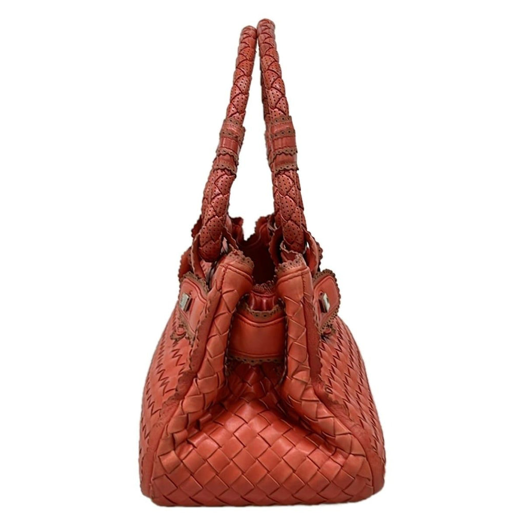 Bottega Veneta Tote Intrecha to Red Leather — view 2