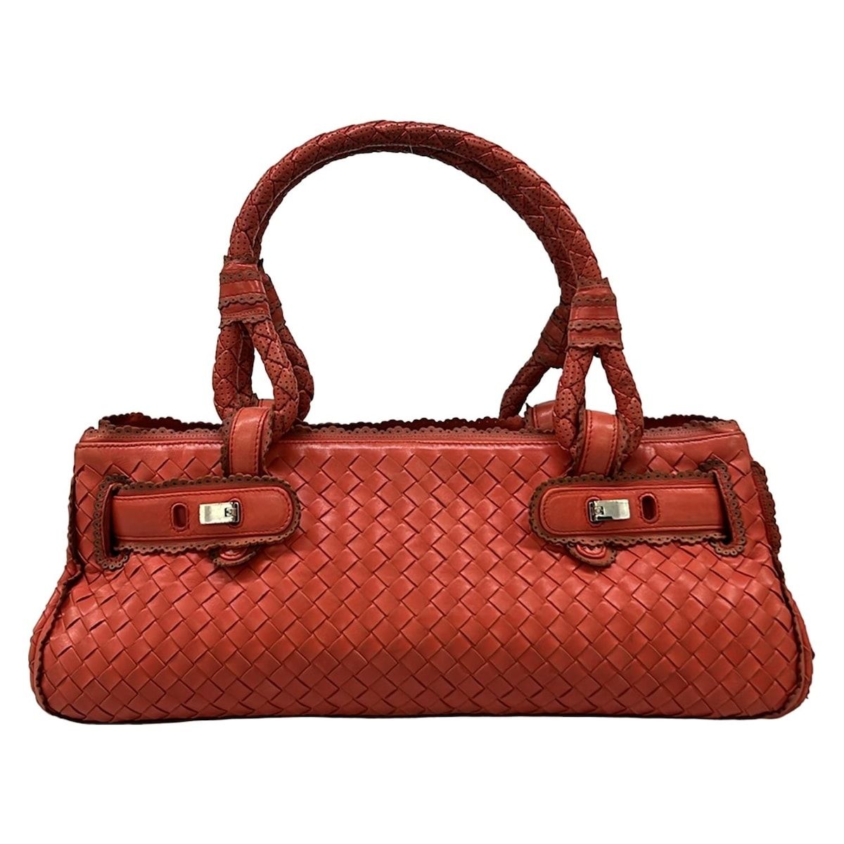 Bottega Veneta Tote Intrecha to Red Leather — view 3