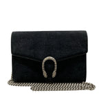Gucci Wallet Dionysus Black Chain Strap Removable Shoulder