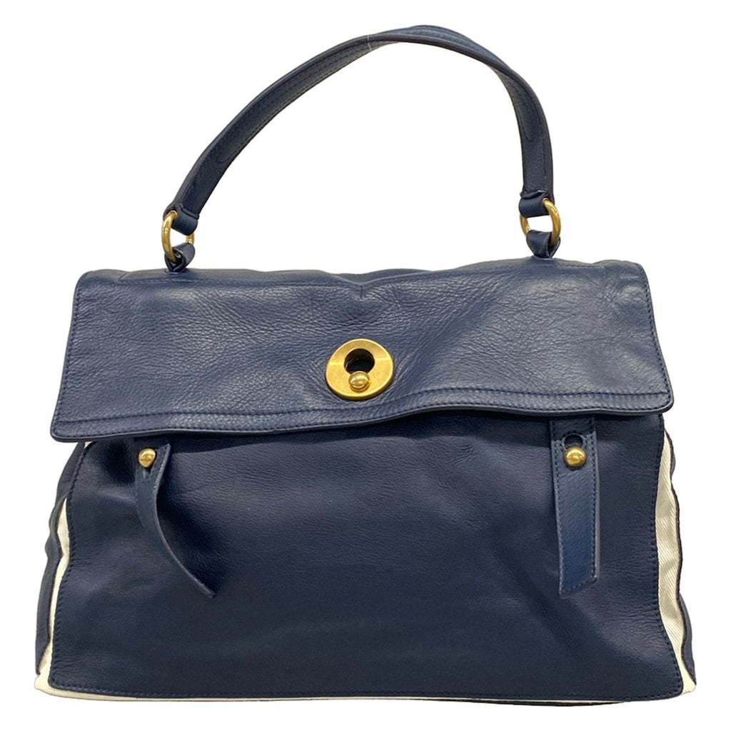 Saint Laurent Handbag Muse to Dark Navy Ivory Leather