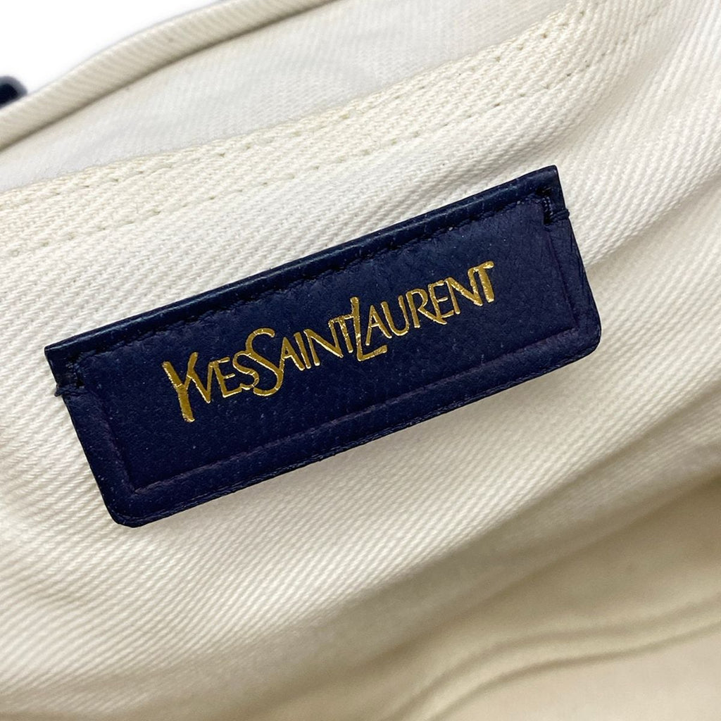 Saint Laurent Handbag Muse to Dark Navy Ivory Leather — view 9