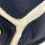Saint Laurent Handbag Muse to Dark Navy Ivory Leather — view 6