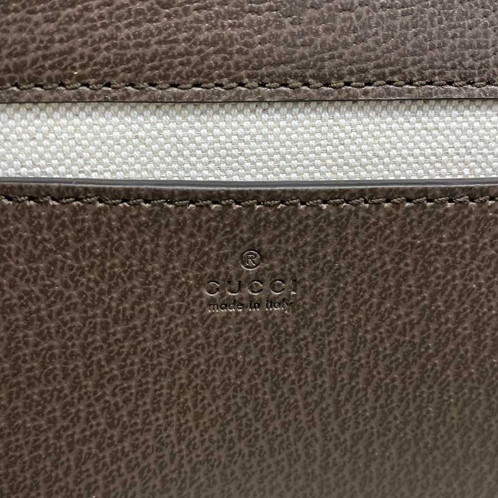 Gucci Shoulder Bag Ophidia Beige Dark Brown Multi Leather — view 9