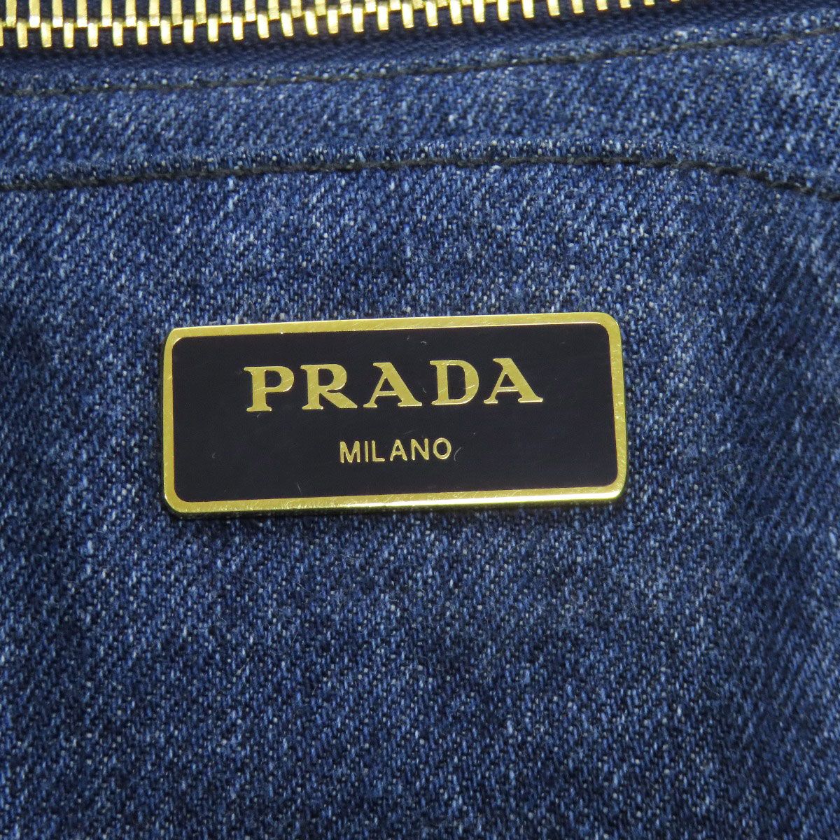 Prada Canapa 2-Way Handbag Denim — view 6