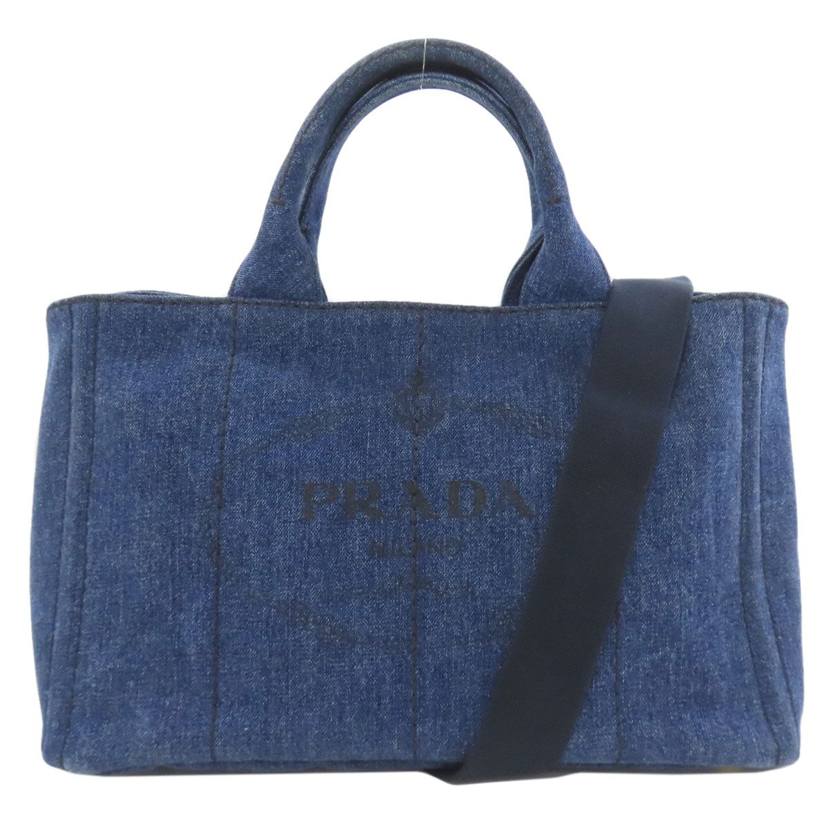 Prada Canapa 2-Way Handbag Denim
