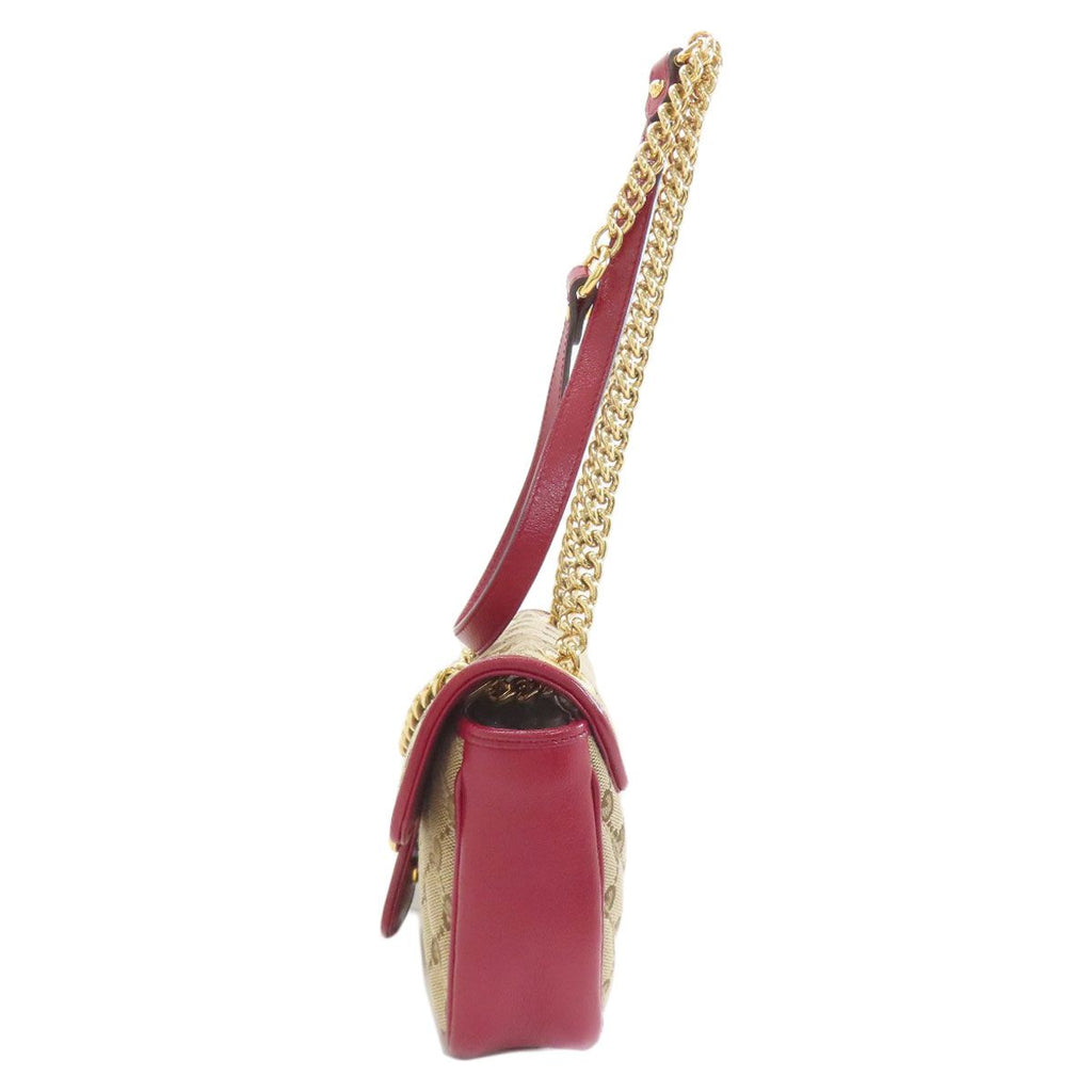 Gucci GG Marmont Shoulder Bag Canvas Calf — view 3