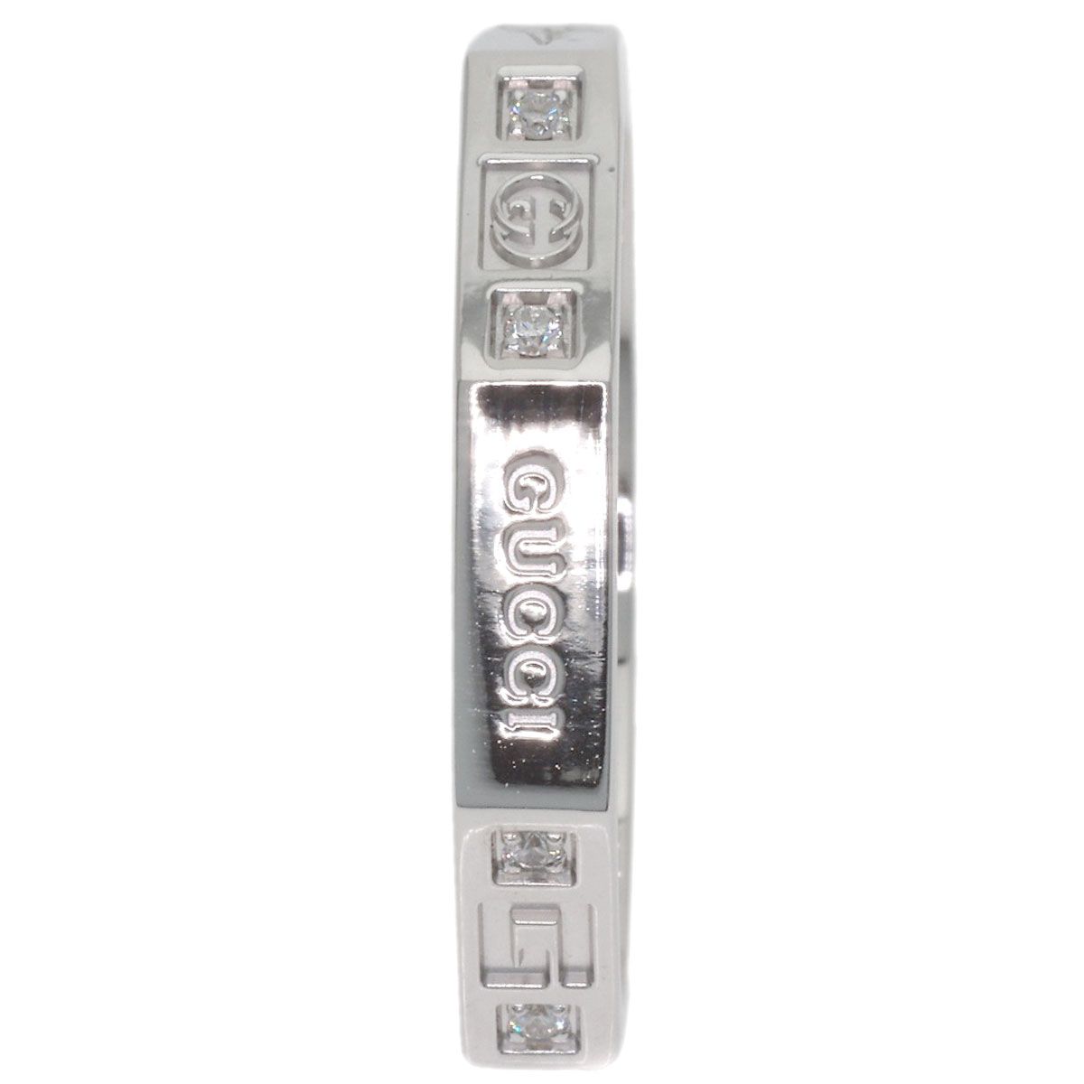 Gucci Octagonal Diamond Ring 18k White Gold — view 3