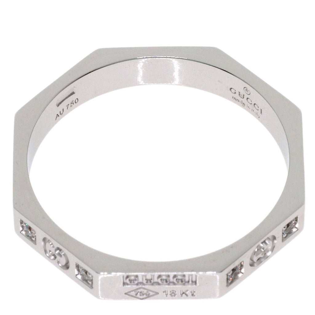 Gucci Octagonal Diamond Ring 18k White Gold — view 4