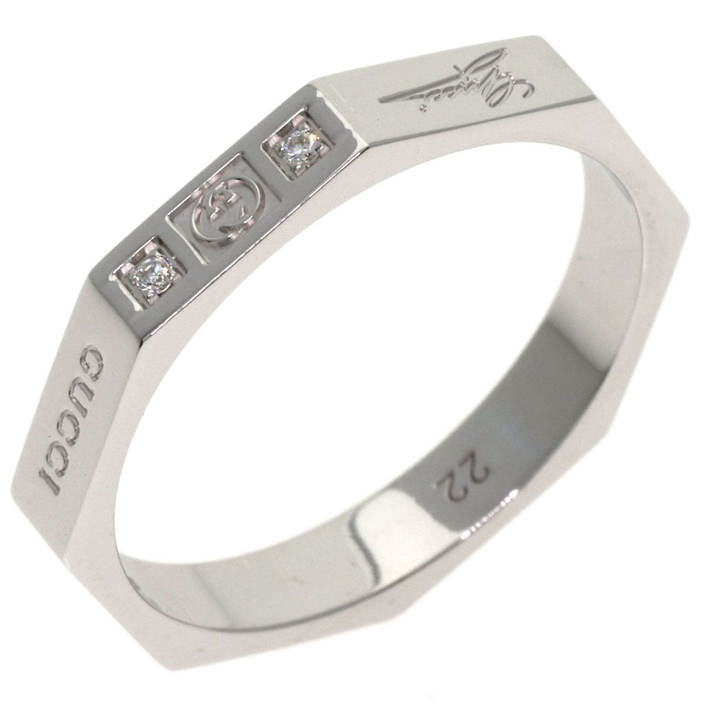 Gucci Octagonal Diamond Ring 18k White Gold — view 2