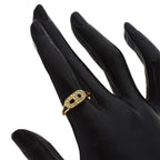 Dior Logo Diamond Ring 18k Yellow Gold — view 6