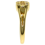 Dior Logo Diamond Ring 18k Yellow Gold — view 3