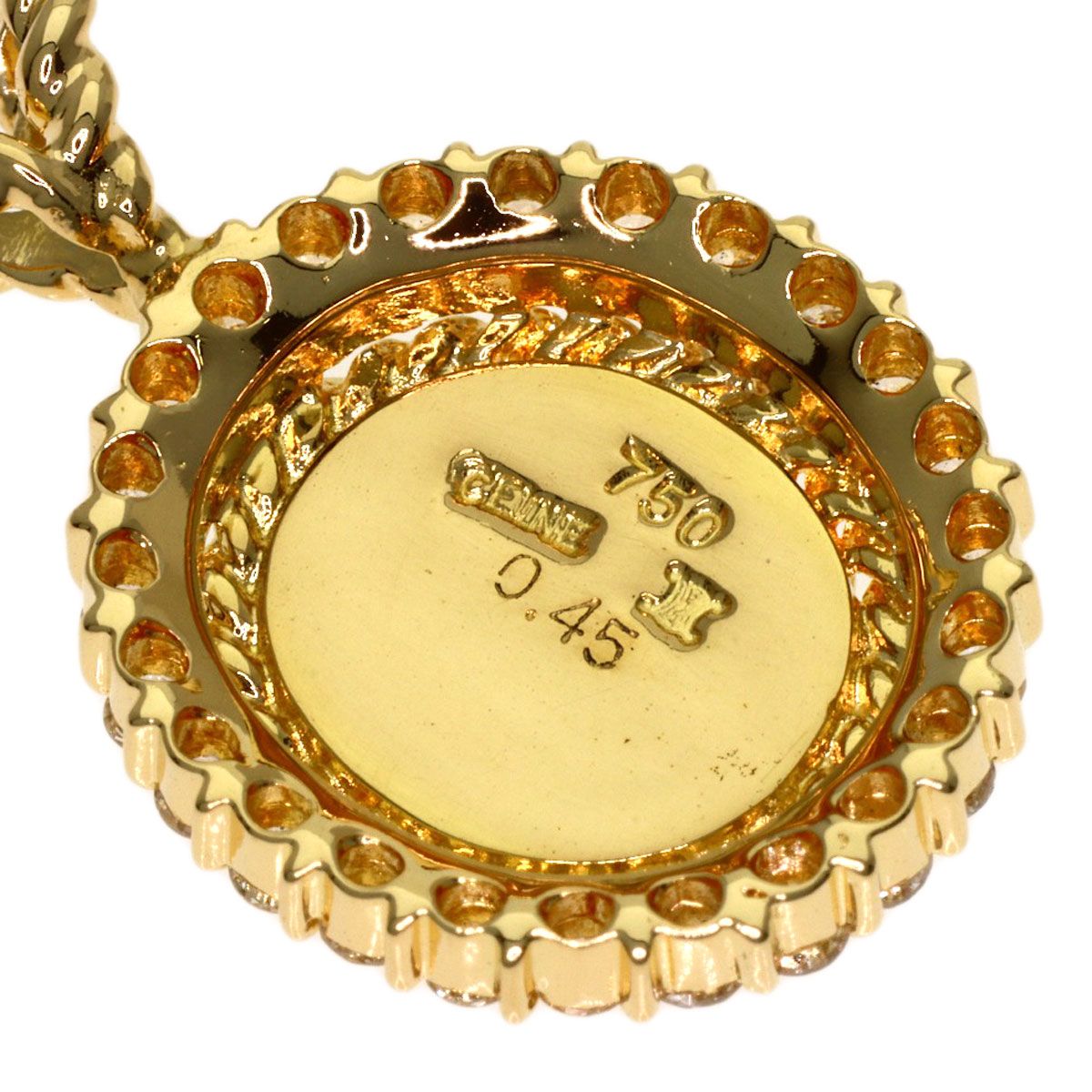 Celine Triomphe Diamond Pendant 18k Yellow Gold — view 4