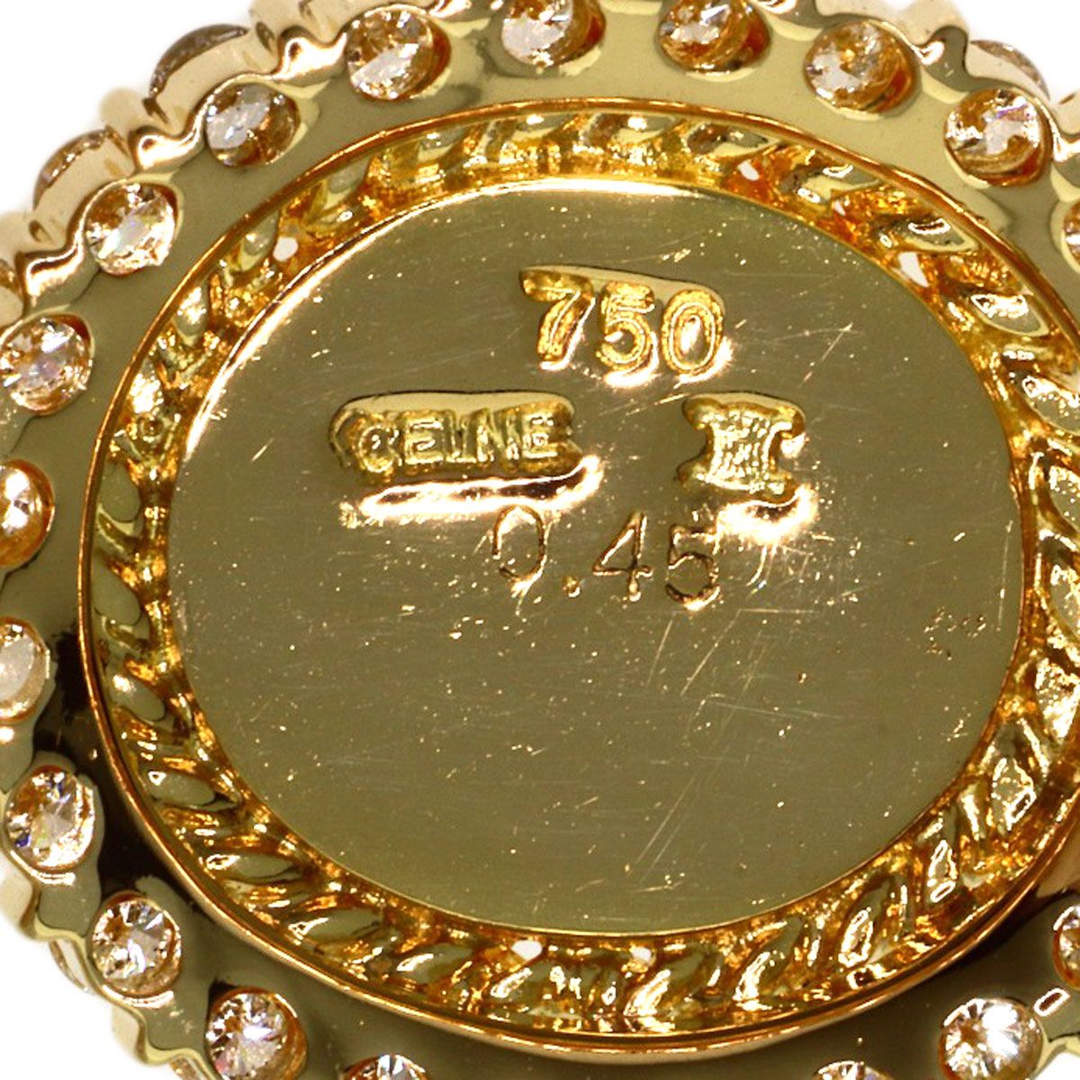Celine Triomphe Diamond Pendant 18k Yellow Gold — view 5
