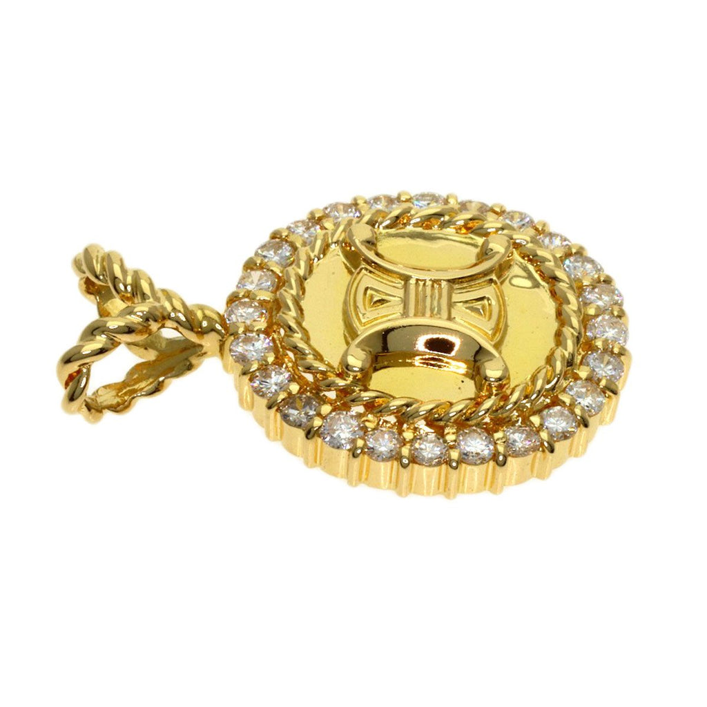 Celine Triomphe Diamond Pendant 18k Yellow Gold — view 3