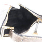 Loewe New Road Line Anagram Repeat Leather Canvas Shoulder Bag — view 7