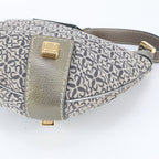 Loewe New Road Line Anagram Repeat Leather Canvas Shoulder Bag — view 4
