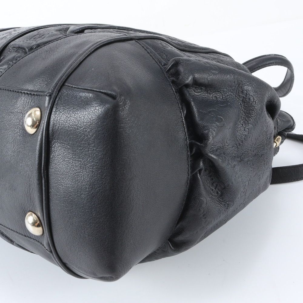 Gucci Guccissima Leather Tote Shoulder Hand Black — view 4