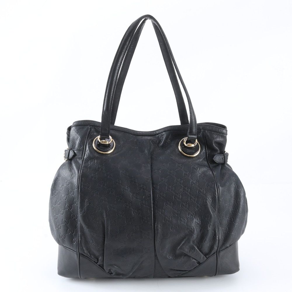 Gucci Guccissima Leather Tote Shoulder Hand Black — view 3
