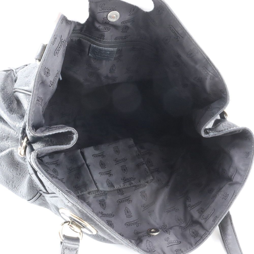 Gucci Guccissima Leather Tote Shoulder Hand Black — view 7