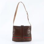 Gucci Sherry Line Interlocking Leather Shoulder Bag Hand Brown — view 3