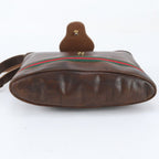 Gucci Sherry Line Interlocking Leather Shoulder Bag Hand Brown — view 6