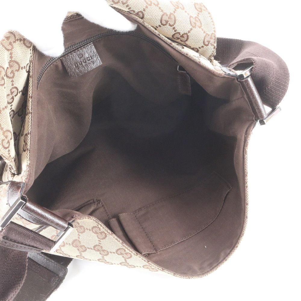 Gucci GG Canvas Leather Shoulder Bag Crossbody Messenger Business — view 7