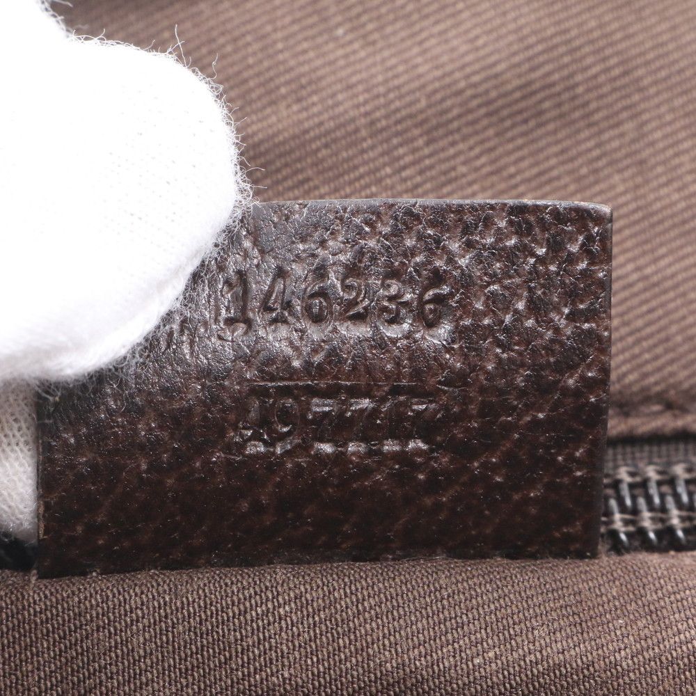 Gucci GG Canvas Leather Shoulder Bag Crossbody Messenger Business — view 9
