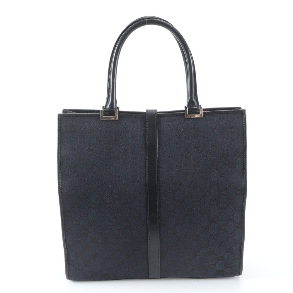 Gucci Jackie GG Canvas 002 Leather Tote Shoulder Black — view 3