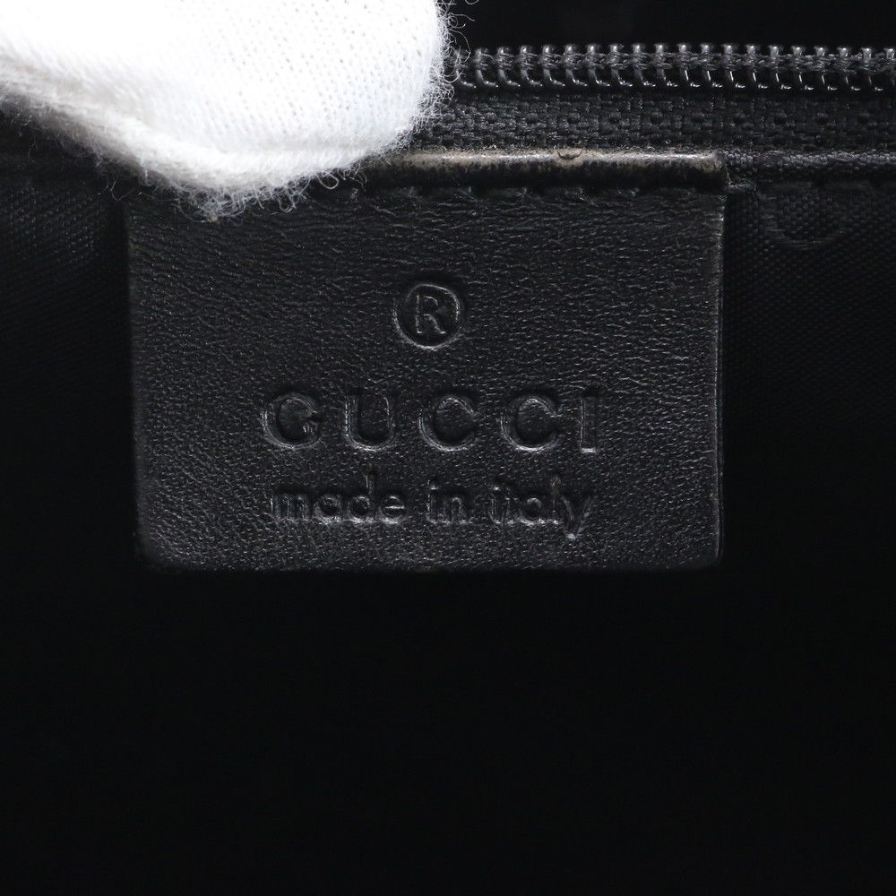 Gucci Jackie GG Canvas 002 Leather Tote Shoulder Black — view 9