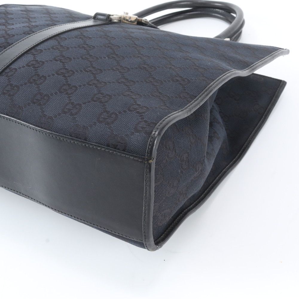 Gucci Jackie GG Canvas 002 Leather Tote Shoulder Black — view 4
