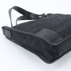 Gucci GG Canvas Leather Shoulder Bag Tote Hand Black — view 6