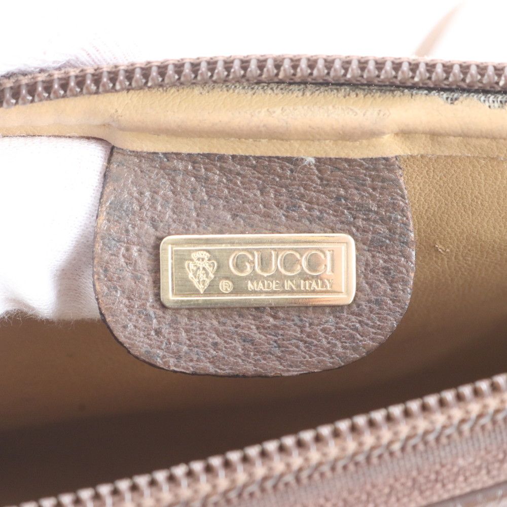 Gucci Vintage GG Supreme 004 58 Leather Shoulder Bag Crossbody Hand Tote — view 9