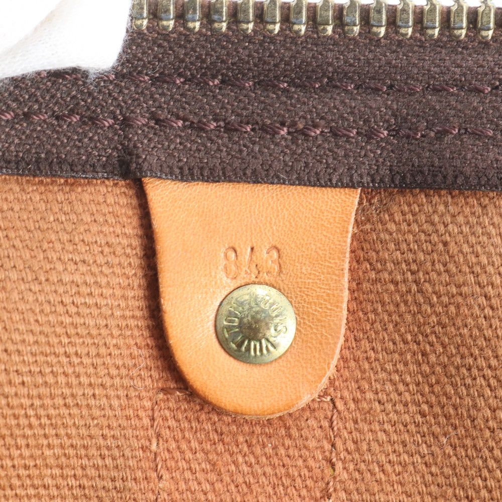 Louis Vuitton Monogram Keepall 55 Leather Boston Bag Tote — view 9