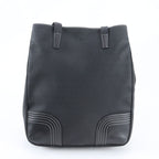Loewe Anagram Repeat Leather Nylon Tote Shoulder Black — view 3